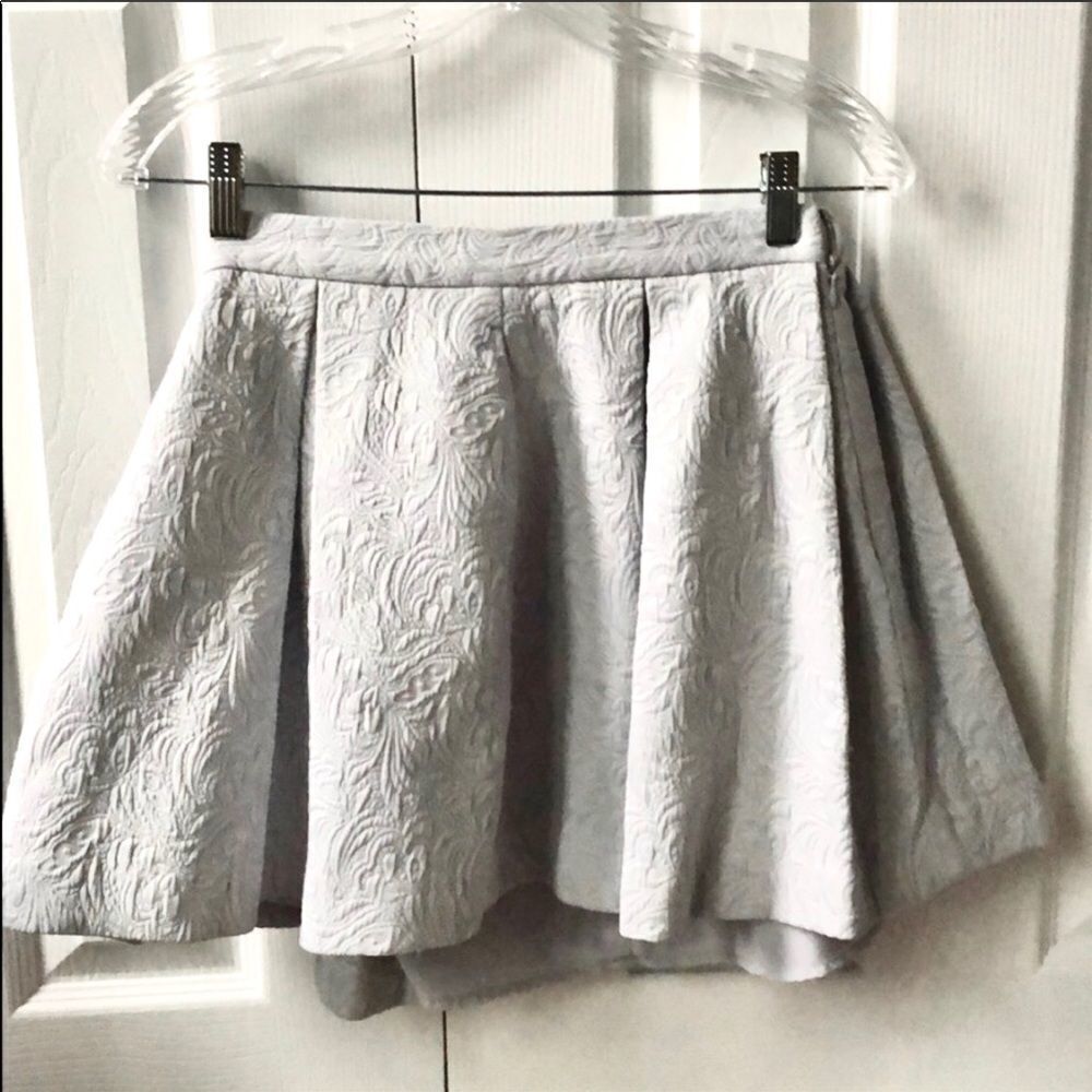Tildon ice blue quilted textured mini skirt - 6